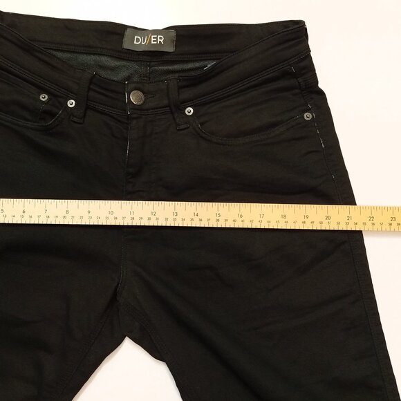 DU/ER Pant Mens N2X Slim Fit Stretch Mid Rise Tapered Comfort Black 32x30(33x30) - Picture 13 of 15